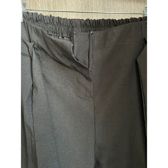 Chic‎ Black Paperbag Waist Tie Cropped Pants Women's Elegant Trousers Hand Made - Picture 5 of 5